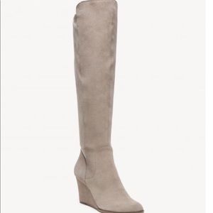 Soul society Lilia tall wedge boot taupe size 6